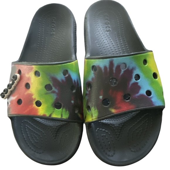 Crocs Tye Dye - Unisex - Women's Size 7 Men's 5 - Worn Once - Like New - Picture 1 of 4